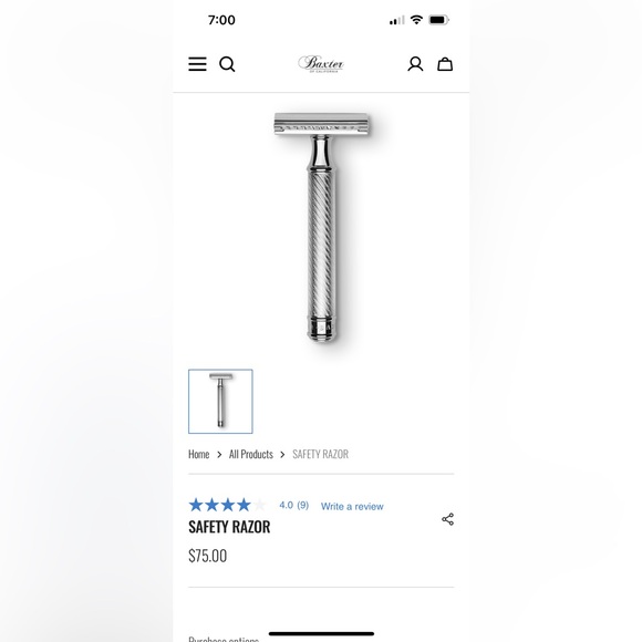 Baxter of California Double Edge Safety Razor. New in box. - Picture 6 of 8